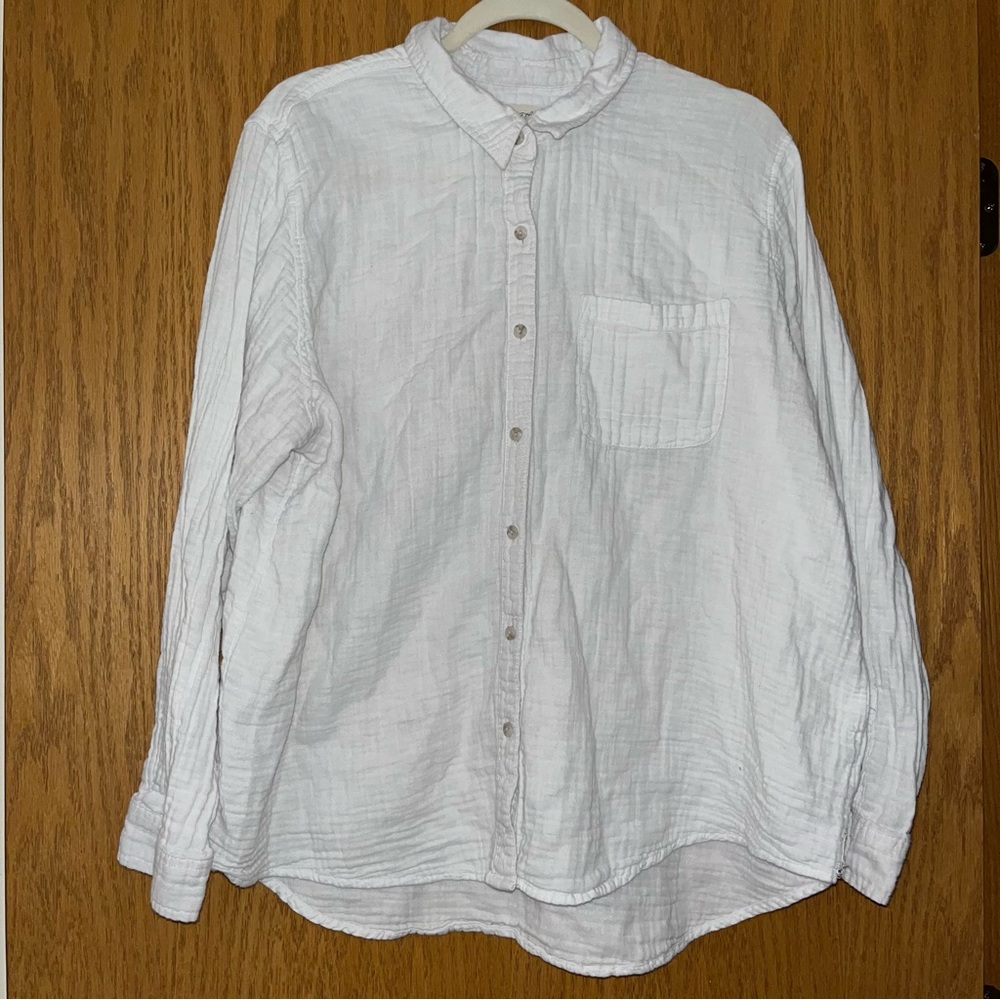 Universal Thread White Cotton Button Up